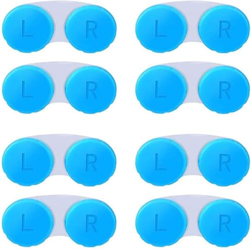 Estojo de lentes de contato com 12 peças para viagens e vida diária