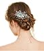 Meiysh Bridal Flower Side Hair Clips Pearl Bridal Headpiece Wedding Accessories(White)