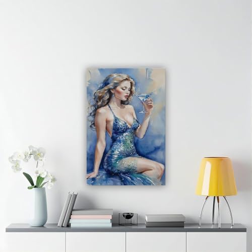 Impression sur toile B. Collins The Tipsy Mermaid : cadre décoration murale