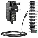 [Product specifications] Input: AC100V-240V 50/60Hz. Output: DC24V~2A(2A,1.5A, 1A, 800mA, 500mA, 200mA, 100mA all compatible) Output power: 0~48W (Support devices under 48W power consumption) DC plug size: 5.5mm x 2.1mm(with 11 interchangeable plug t...