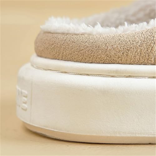 Epsion Goose Down Fuzzy Slippers for Men Women Winter Comfy Warm Anti-Skid House Shoes4