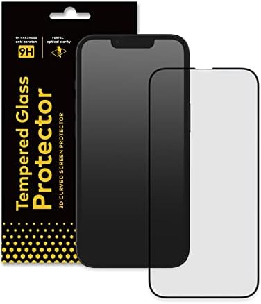 RHINOSHIELD Screen Protector Compatible with [iPhone 14/13 / 13 Pro] | 9H 3D Curved Edge to Edge Tempered Glass - Full Coverage Clear and Scratch Resistant Screen Protection