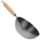 TOYANDONA Edelstahl Wok mit Wabenstruktur Antihaftbeschichtete Bratpfanne für Elektroherd und Gasherd zum Gesunden Kochen im Haushalt
