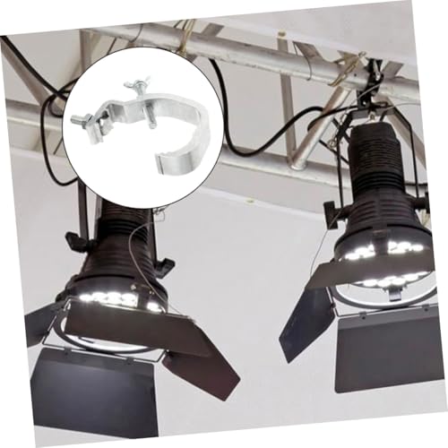 Pinces éclairage scène aluminium argenté pour supports DJ et projecteurs