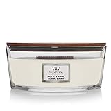 WoodWick Ellipse Duftkerze | White Tea & Jasmine | mit knisterndem Docht | Brenndauer: bis zu 50 Stunden