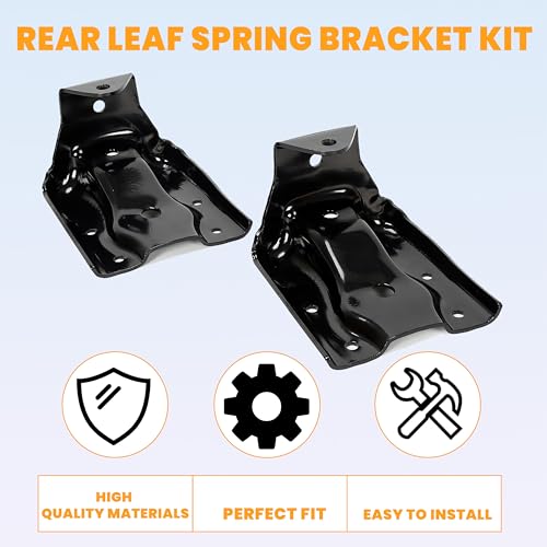 ECOTRIC Rear Leaf Spring Bracket Kit Compatible with 1999-2015 Chevy Silverado Avalanche Suburban Tahoe/GMC Sierra 1500 Yukon Escalade Replacement for 12474021 722032 by ECOTRIC - Image 2