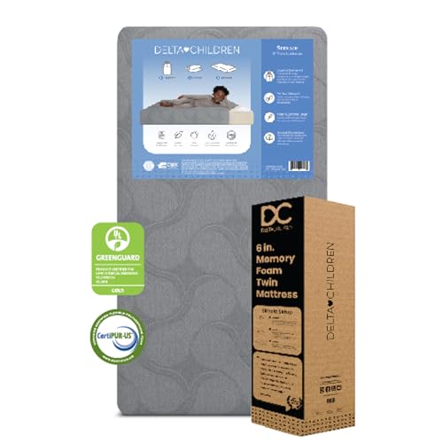 Image of Delta Children Snooze 6 inch Memory Foam Mattress, Twin