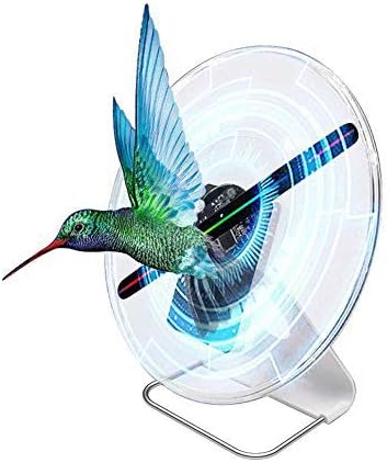 ySky 3D Hologram Fan Display Projector Protable Advertising Digital Holographic Fan Display Photo 512P HD Video 30cm Advertising Projector Fan for Shops Office Business Home Entertainment 12inch