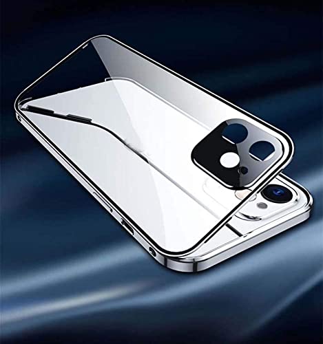 Étui magnétique iPhone 12 SCHIK coque antichoc verre double face bleu - 5