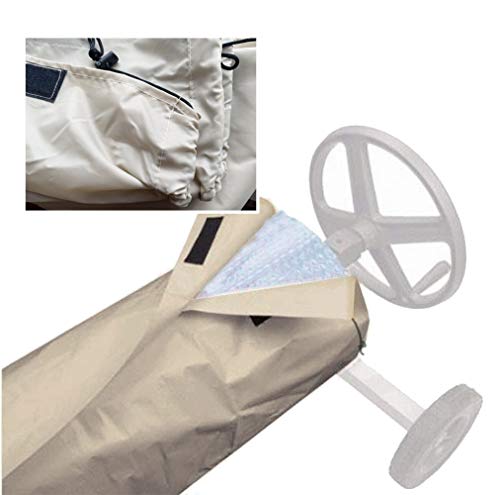 Swimming Pool Roller Cover 19ft Blanket Protective Cover Waterproof with Drawstring and Velcro Beige