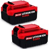 VANON 2Packs PCC685L Batteries 6.0Ah Replacement for Porter Cable 20V Lithium Battery PCC685L PCC685