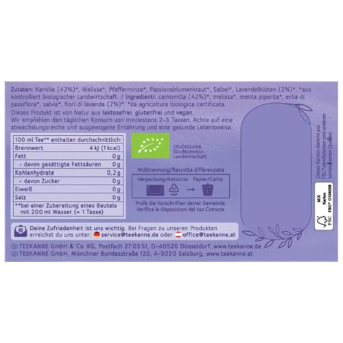 TEEKANNE Träum Schön® Bio-Kräutertee, 10 Packungen x 18 Beutel (10x 30,6g)