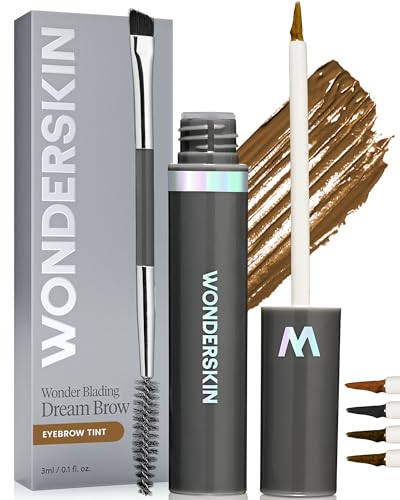 Wonderskin Dream Brow Gel para Cejas, gel de larga duración, máscara de cejas resistente al agua, gel con tinte y relleno de cejas a prueba de transferencia (Rubio)