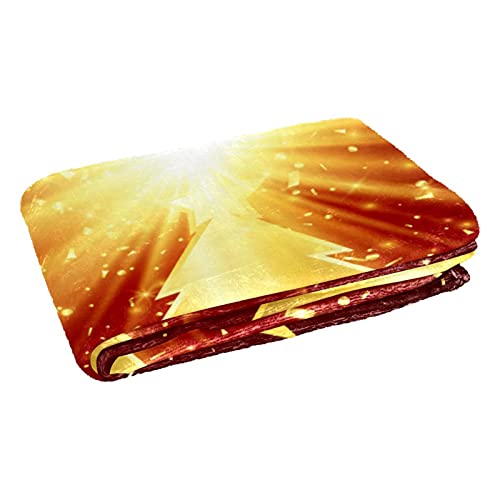 Couverture douce motifs dorés de Noël plaid lit haut de gamme