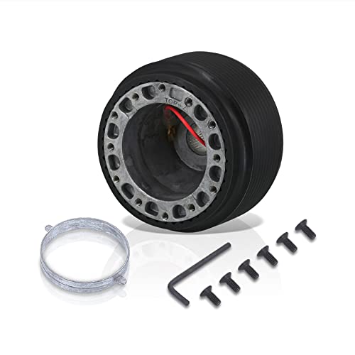 AJP Distributors 6 Hole Bolt Steering Wheel Adapter Hub Removable Release Connector Compatible/Replacement For Civic S2000 Scion tC xA xB MR2 Corolla AE86 1984 1985 1986 1987 1988 1989