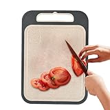 Schneidebrett aus Edelstahl – doppelseitiges Schneidebrett aus Edelstahl | Küche zur Zubereitung von Lebensmitteln mit Saft, für Obst, Brot,