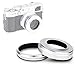 Produktbild JJC Gegenlichtblende aus Metall mit Adapterring für Fujifilm Fuji X100VI X100V X100 X100S X100T X100F Kameras, Ersetzt Fujifilm LH-X100 Sonnenblende, Fujifilm AR-X100 Adapterring, Silber