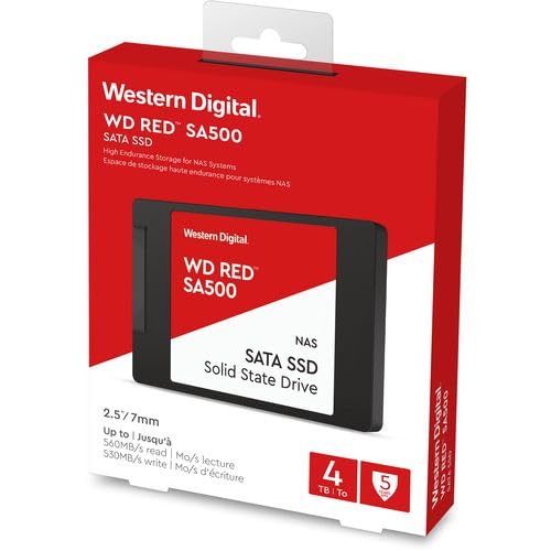Western Digital 4TB WD Red SA500 NAS 3D NAND Internal...