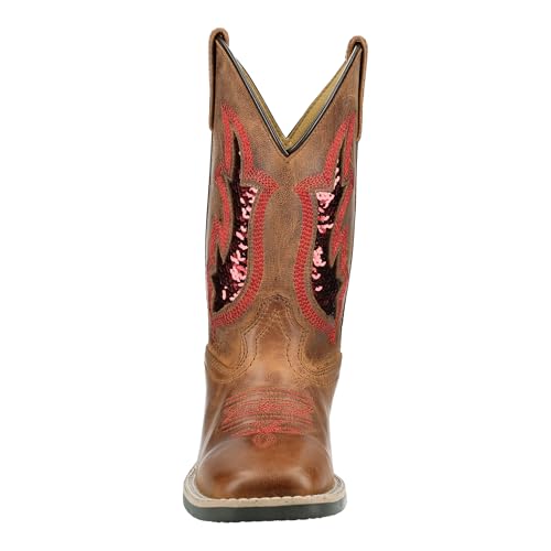Smoky Mountain Western Boots Girls Leather Nevada Brown Red 3415Y