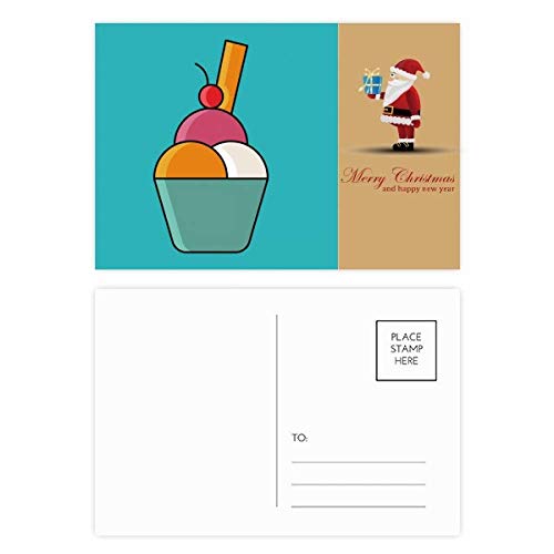 Cartes postales Père Noël au chocolat et glace pour correspondances festives