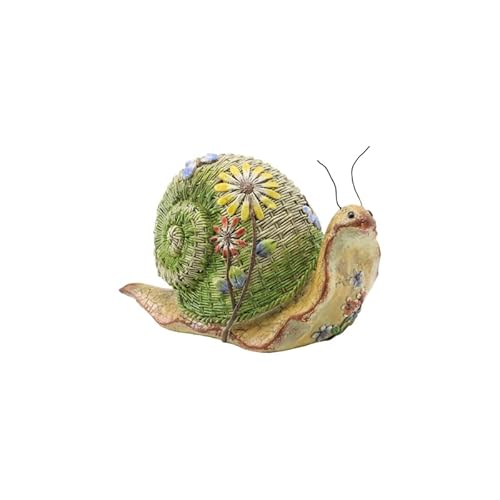 VV-Ladybug Resin Snail Sculpture, Indoor Outdoor Decor, Adorable Figurine for Home, Suitable for Garden Bedrooms Desktops Bookshelves, and Office Decorative Accents