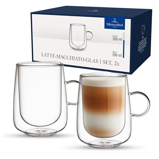 Villeroy & Boch – Artesano Hot&Cold Beverages vaso Latte-Macchiato, set de 2 vasos de doble pared para bebidas frías y calientes, vidrio borosilicato, apto para lavavajillas, apto para microondas