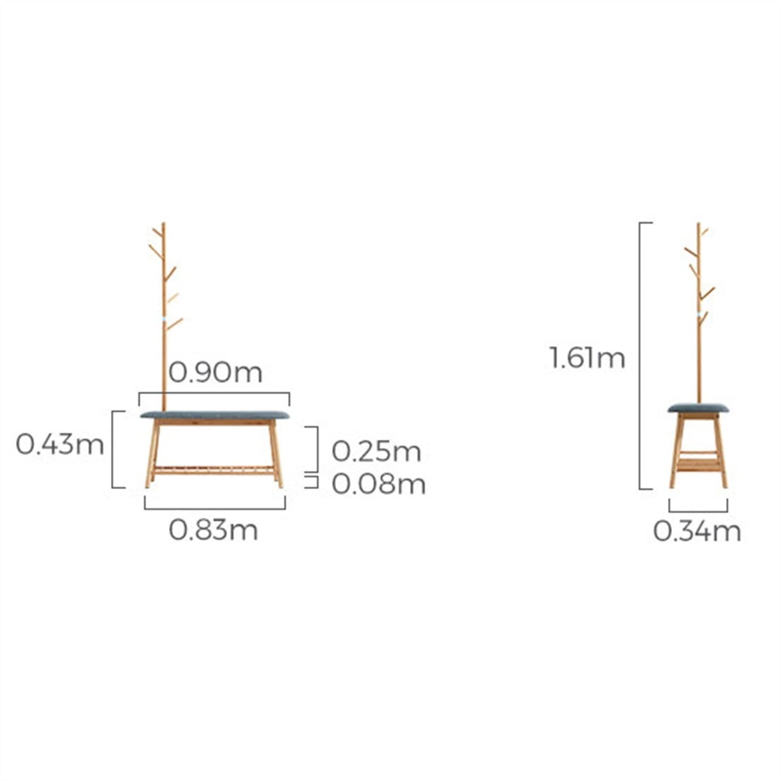 Panca Portascarpe da Ingresso Sgabello for scarpe con appendiabiti Panca d'ingresso Sedile imbottito Scaffale portaoggetti multifunzionale for la camera da letto dell'home office Panca Portascarpe da