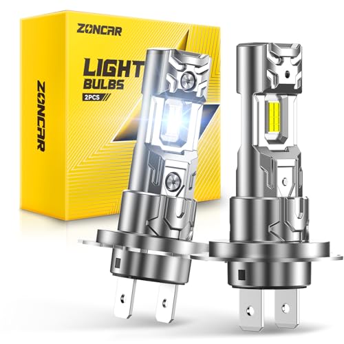 Image of H7 Light Bulbs, 8X Ultra Brightness h7 Lights, 6500K Cool White Bulbs, Real 1:1 Mini Size Plug and Play, IP68 Waterproof, Pack of 2
