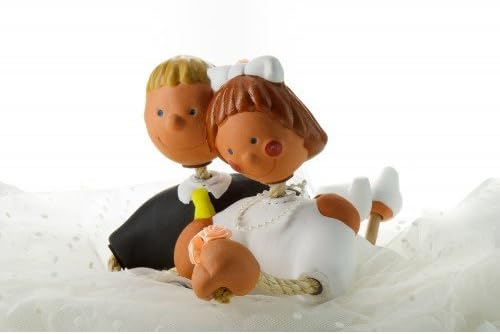 Jullar JC 403105 Cake Topper Featuring Bride and Groom Lying Down