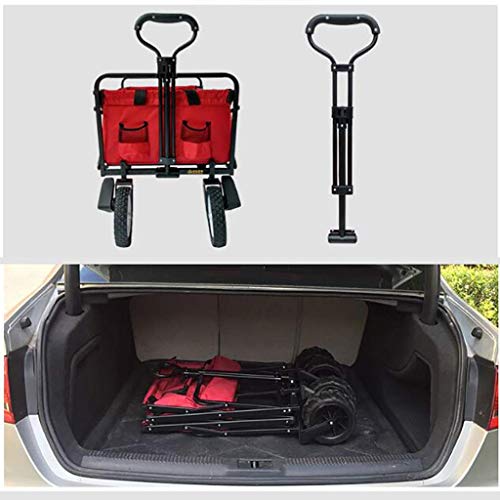 Carretilla multiuso plegable para jardín y playa, carrito portátil para camping con marco de acero y bolsa de tela Oxford miniatura 2