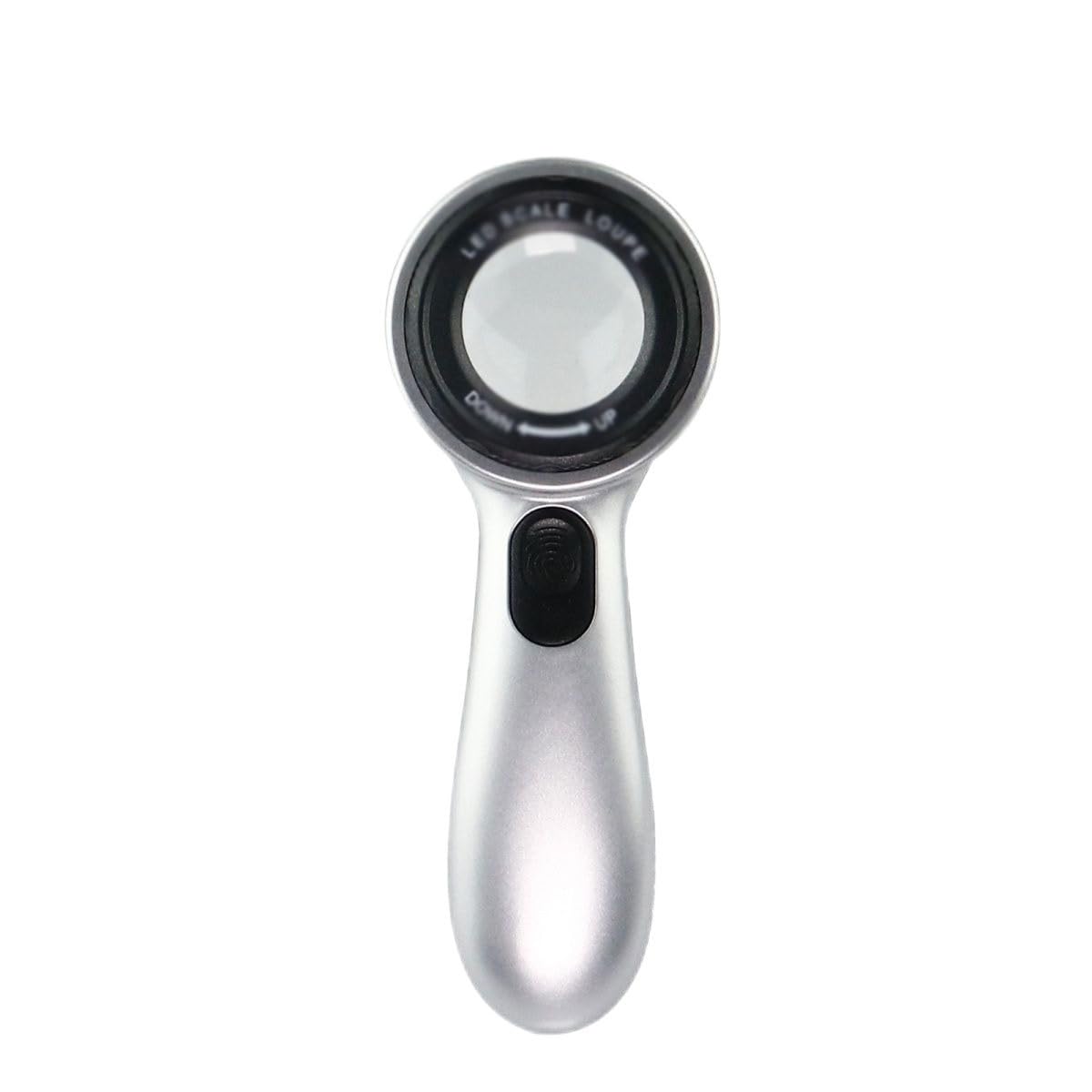 MQPALZKD Rechargeable 30X Handheld Magnifying Glass with LED Lights Illuminated Magnifier 4 Light Modes ﻿
