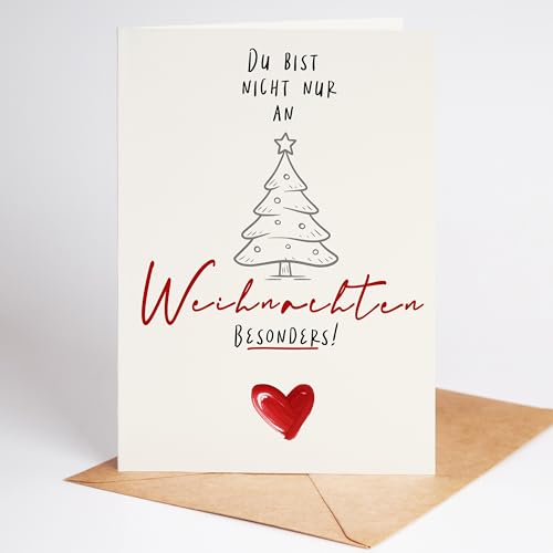 Lovely Cards - Schöne Weihnachtskarte – Du bist nicht nur an...