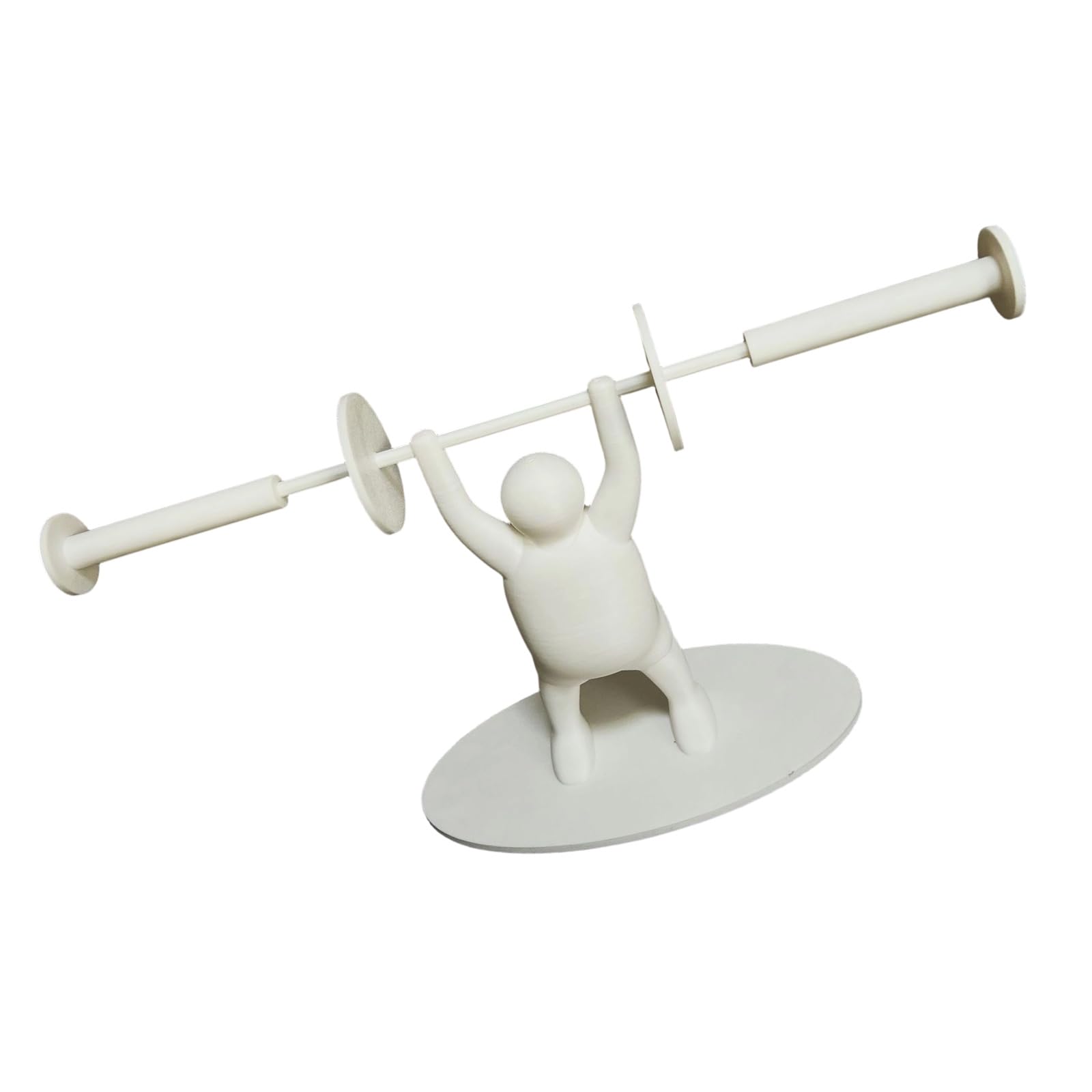 Elnwnnkc All White Artistic Weightlifters Tissue Holder Bathroom Decor Printed Compact Size 16X24cm Paper Towel Holder