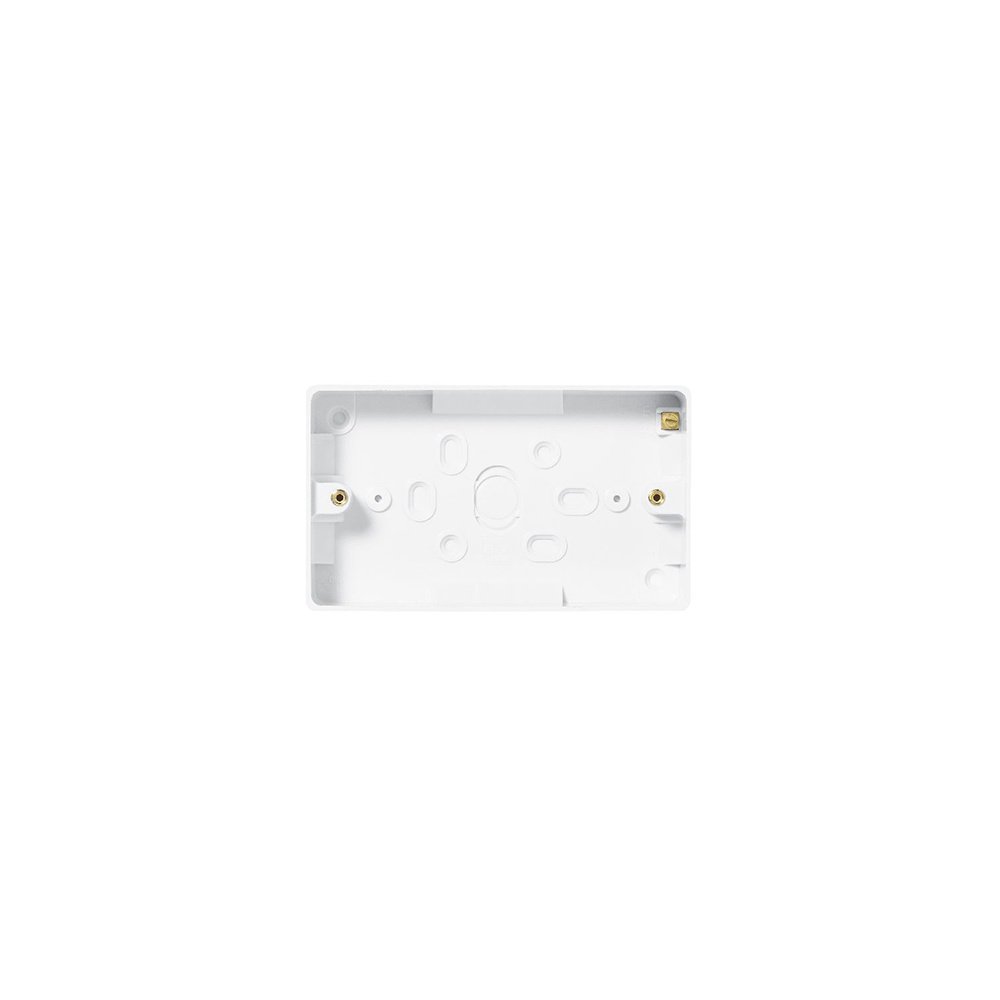 BG Nexus - 878-01 - 50mm Deep Moulded Surface Twin Box/Pattress New