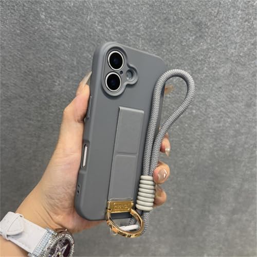 Étui pliable silicone iPhone 13 couleur unie gris mat anti-rayures