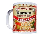 PERSONALIZED Ramen Noddle Lover Mug for College Student - Funny Customized Coffee Cup