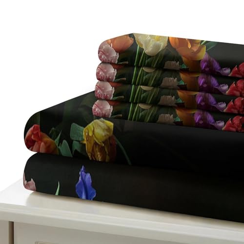 Housse de couette fleurie vintage pour un lit king douillet