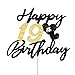Gleevio Tortendeko 19 Geburtstag Mann Frau,Glitzer Happy 19th Birthday Kuchen Deko,Cake Topper 19 Geburstag Deko, Alles Gute zum Geburtstag 19 Jahre Tortendeko,2006 Kuchen Topper 16cm Schwarz Gold