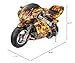 XtremepowerUS Mini Pocket Bike Motorcycle Gasoline Bike 40cc 4-Stroke EPA Engine Seat Padded (Yellow Flame)