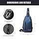 Pangogogo Wasserfest Crossbody Bag Herren|Leichte Kratzfeste Umhängetasche Herren Klein|Multi-Compartment Männerhandtasche für Radfahren, Wandern und Kurztrips (Blau)