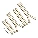 INJORA Brass High Clearance Front 4 Links Set 37g Heavy Brass Links for SCX24 JLU C10 Bronco Axial 1/24 RC Crawler Car, 8PCS