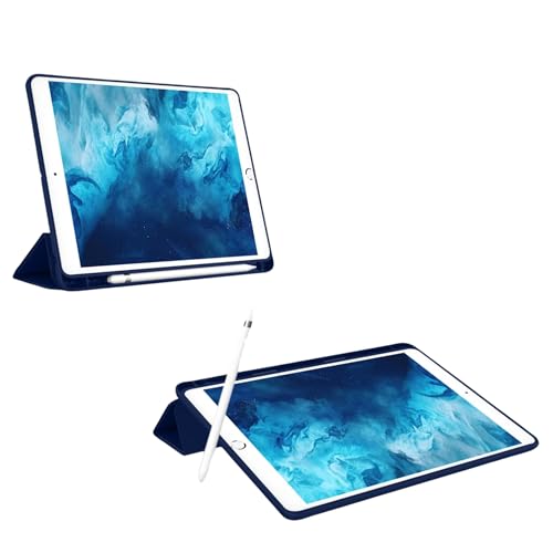 Image of M Cart Smart Case for iPad 7 (2019) / iPad 8 (2020) / iPad 9 (2021) 10.2 inch Flip Cover | Leather Finish Flip Cover Shockproof Back Case for iPad 7 / iPad 8 / iPad 9 (10.2 in)