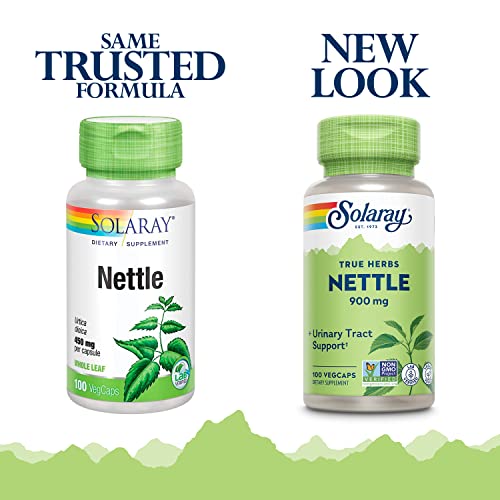 Image of SOLARAY Nettle Leaf 900 mg, 100 VegCaps | Kidney, Urinary, Prostate & Respiratory Support, Whole Nettle Leaf, 50 Servings, Vegan, Non GMO & Lab Verified