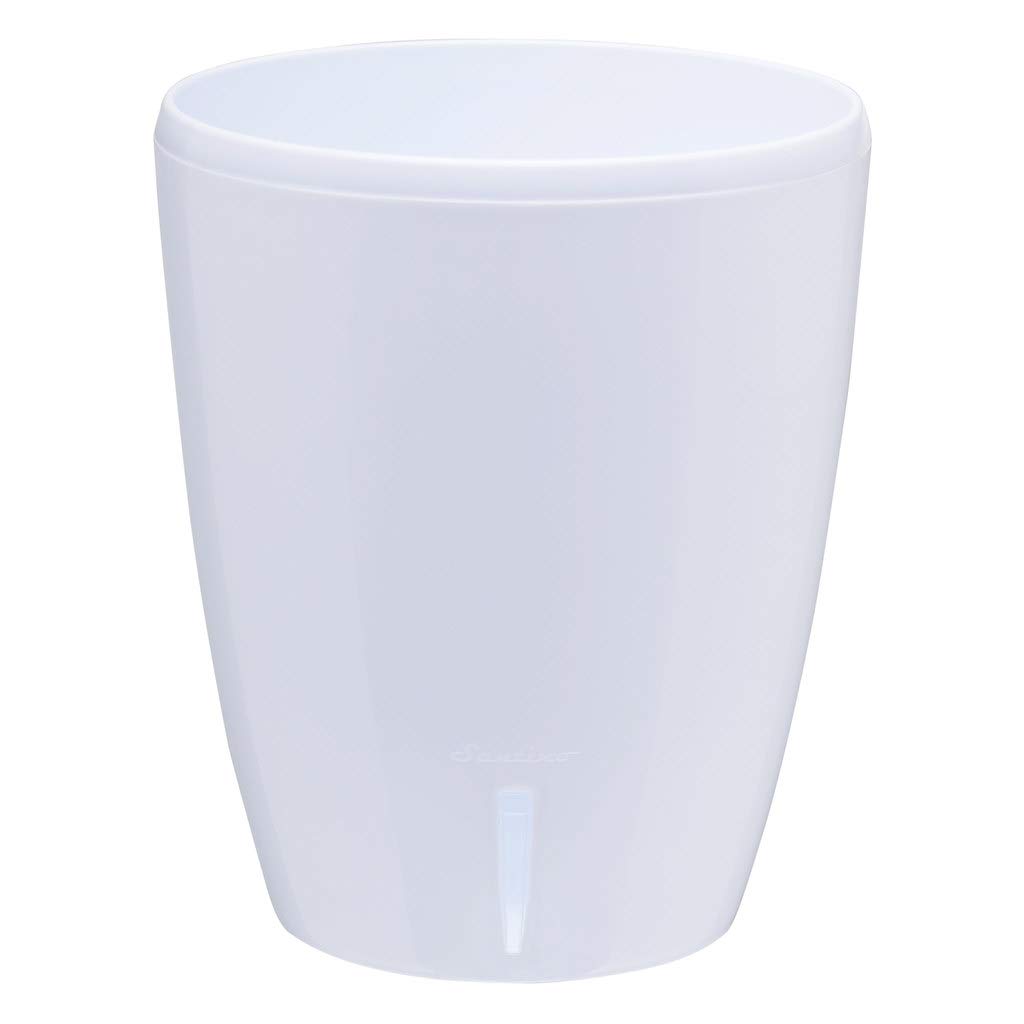 Santino 4.9 Inch ORCHIDEA Self Watering Pots for Orchids in White - Decorative Wicking Planter with w/Great Aerification, Drainage and Water Level Indicator