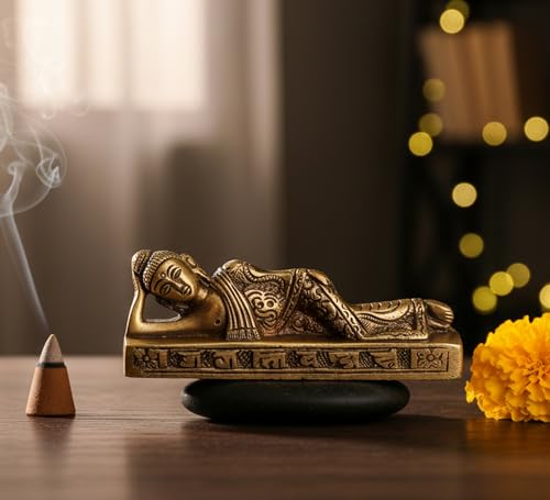 Estatua de Buda Reclinado en Latón para Decoración