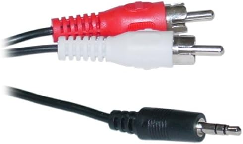 CableWholesale 3.5mm Stereo to RCA Audio Cable, 3.5mm Stereo Male to Dual RCA Male (Right and Left), 3.5mm Audio Cable to RCA, 12 feet, Black image 4