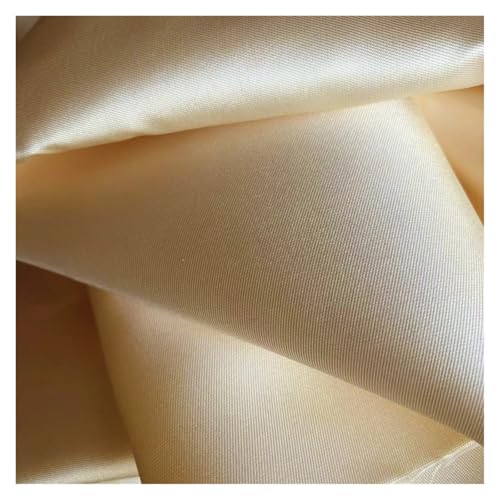Tissu en satin rigide pour robe de soirée matériel couture sergé champagne 5m
