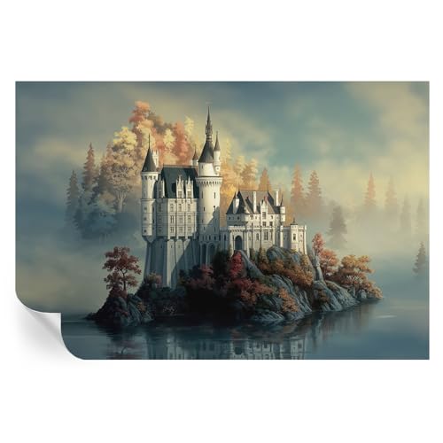 Vinilos decorativos de castillo de cuento con ilustraciones para el hogar 2