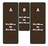 Fiducia Castejo Spannbettlaken, 3er-Set f&uuml;r Wohnmobil oder Wohnwagen - Heckbett - Single-Jersey - Platin - Gr&ouml;&szlig;e 70x190 cm - 85x210 cm (2X) + 35x130-50x145 (braun) Wohnmobilbez&uuml;ge, Bez&uuml;ge