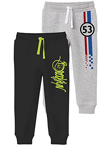 Image of minicult Boy's Regular Fit Cotton Track Pants